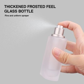 3zorqinron Frosted Glass Perfume Bottles Empty Refillable, 100ml /3.4oz Atomizer Sprayer, Cologne Bottles Empty, With Perfume Dispenser