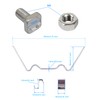 400Pcs Stainless Steel Greenhouse Accessories Glazing Clip Fixing Clip Aluminum