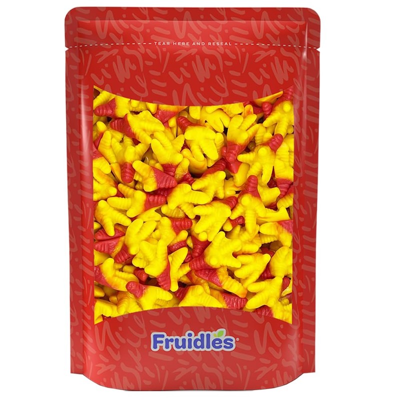 Fruidles Chicken Gummi Feet Candy, Delicious Peach Fruit Flavors Gummies