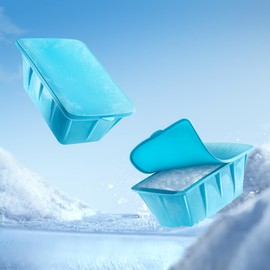 Extra Large Ice Block Mold 4-Pack (32LB),Reusable Silicone Ice Bath Accessories, Large Ice Mold for Freezer, Cold Plunge Ice Blocks,Ice Block Mold for Ice Bath, Ice Bath Ice Mold for Chiller & Therapy