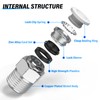 TAILONZ PNEUMATIC White Straight Male Thread 12mm OD x 1/2