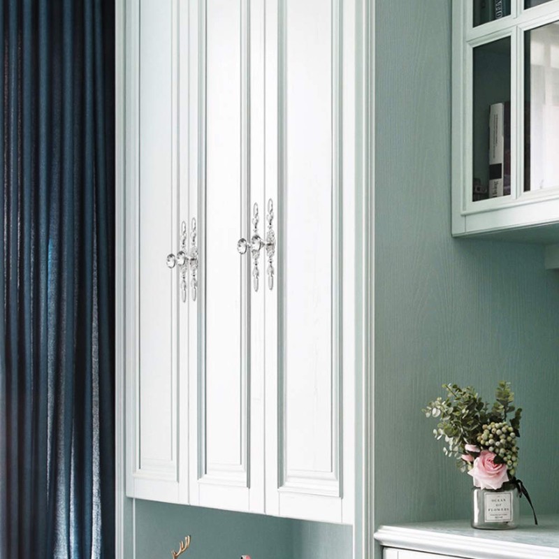 INCREWAY Drawer Knobs, 8Pcs Zinc Alloy Door Pull Handles Crystal