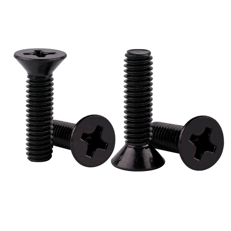 KOSJETHAS #6-32 x 3/8" Flat Head Machine Screws Black Finish