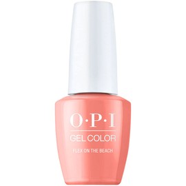OPI GelColor, Opaque Crème Finish Orange Gel Nail Polish, Up to 3 Weeks of Wear, High Shine & Smudge Proof, Cures in 30 sec, Summer 2023, Summer Make the Rules, Flex on the Beach​​, 0.5 fl oz