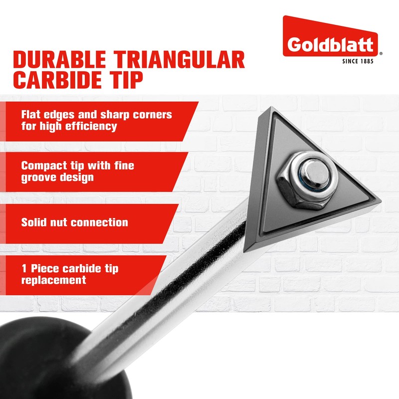 Goldblatt Grout Removal Tool with Replacement Carbide Tip - Professional