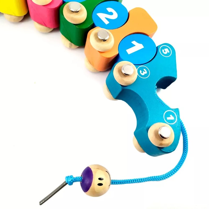 Digital Train Tren Madera Juguete Didactico Numeros Juego Bebe Niños