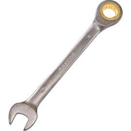 DAKCOS 16mm Ratchet Spanner Fixed Head Ratcheting Combination Wrench, Metric Combination Spanner CR-V