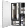 Nicpro 6PCS Metal Mechanical Pencils Set, Propelling Drafting Pencil 0.3