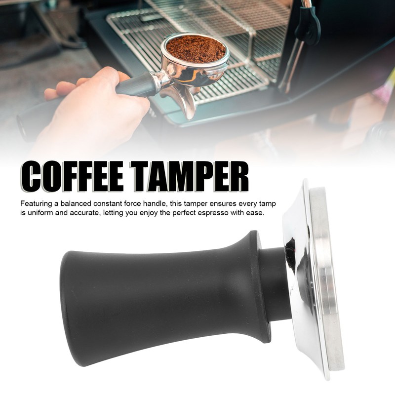 51mm Stainless Steel Coffee Tamper Flat Base Coffee Fine Powder