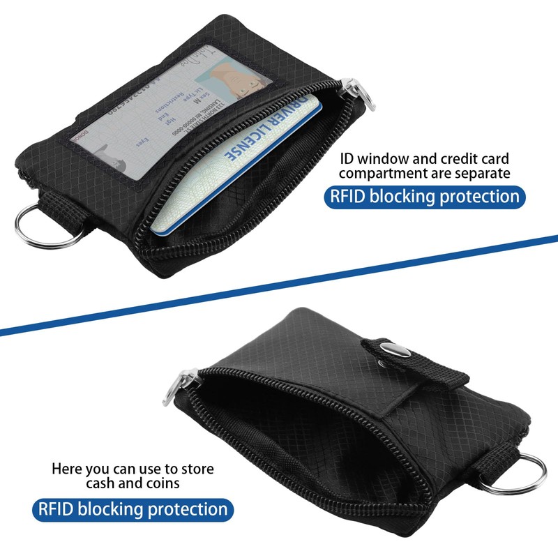 Small Neck Wallet, Water Resistant Lightweight Badge Holder with ID