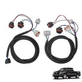 2Pcs Rear Driver and Passenger Side Tail Light Wiring Harness for Chevy Silverado 1500 1500HD 2500HD 3500 2003-2007 Replace 16531401 16531402