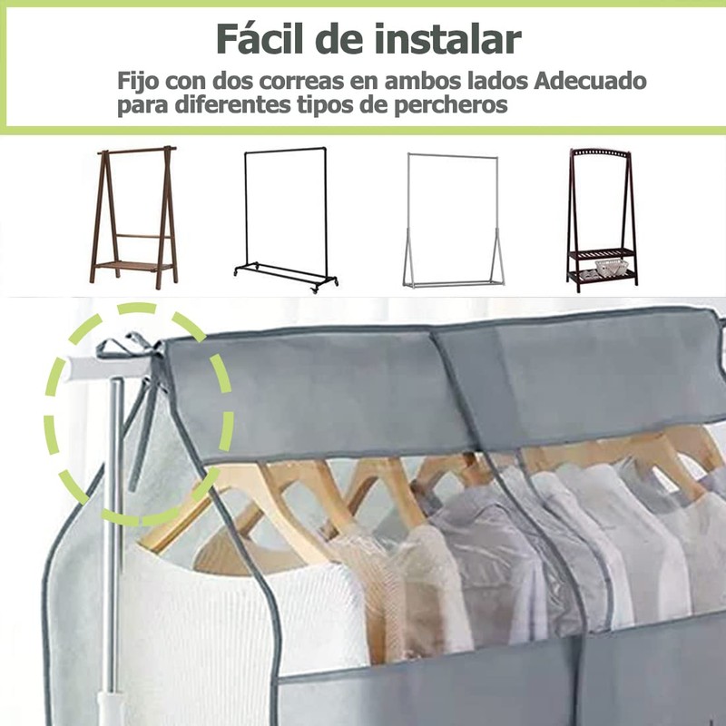 Protector de Ropa Colgante,Funda protectora para ropa, ideal para vestidos,