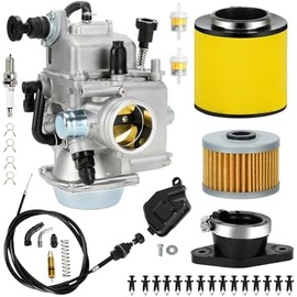 Fourtrax 300 Carburetor Carb Choke Cable Kit Replacement for Rancher 350 TRX350 TRX300 1987-2000 ATV 4 Wheeler Quad 1997-2004 Foreman 400 450 TRX350TE TRX350TM with Air Oil Filter Parts
