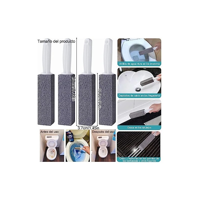 8pcs Cepillos de Limpieza para Inodoros, Piedra Pomez para WC,
