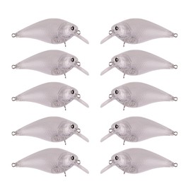 FREE FISHER Lure Blanks Square Bill Crankbaits,Unpainted Crankbait Fishing Lure Wobblers Minnow Lure Bodies,Fishing Lure Blanks Unpainted with 3D Fishing Eyes