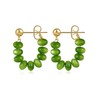 Stocking Stuffers Green Stone Hoop Earrings for Women Cat Eye