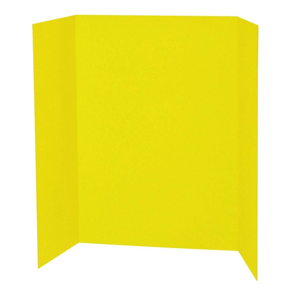 Spotlight 1 Ply Trifold Display Board, 48" Width x 36" Height, Yellow