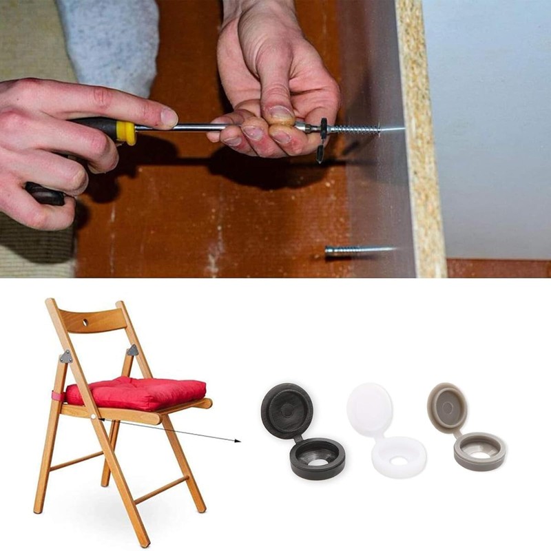 Screw Cover Caps 300pcs Fold Snap Covers Decorative Caps with