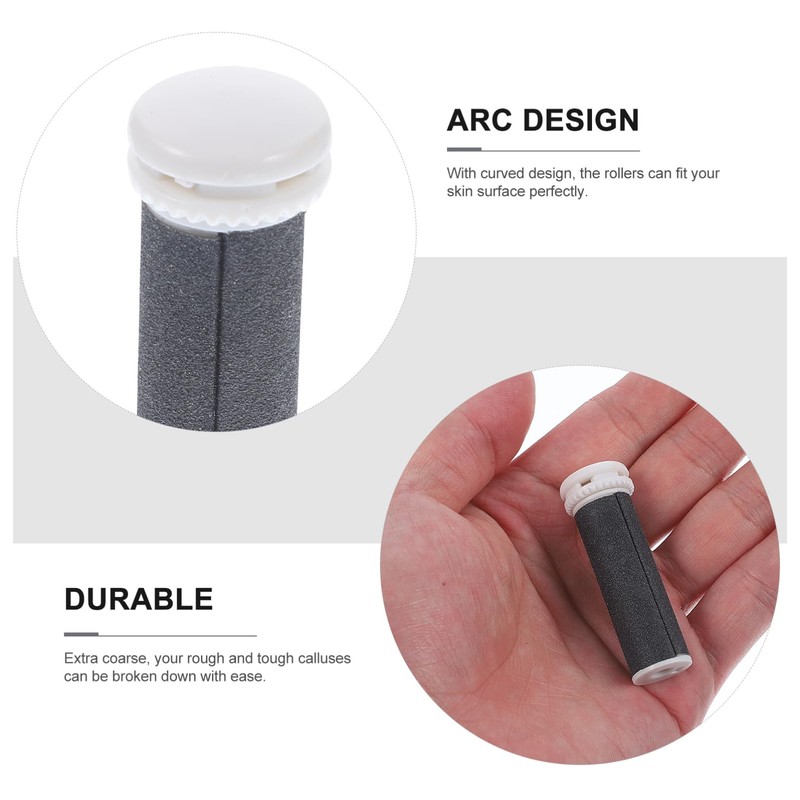 Outanaya 360° Rotating Foot File Roller Heads Coarse Refills for