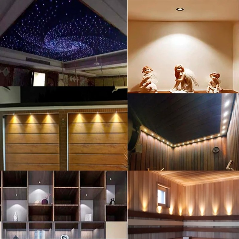 kpslucerna 10pcs 0.5W Mini Recessed Ceiling Spotlight 12V Kitchen Stair