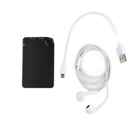 Voice Activated Recorder Portable Adjustable Noise Reduction Sound Recording Device for Meetings and Studies Neutral English Black 32GB