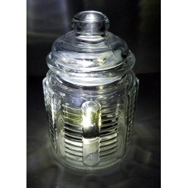 Decor Candy Jar 8oz Glass with Airtight Lid Collectible Container Kitchen Decor 0103