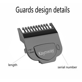 Kaynway for Andis Clipper Guards, 2 Pieces Professional Clipper Guard Comb Guides with Magetic Clip for Andis Hair Clippers - Size #1 & 1.5 -Length 1/8”and 3/16” (2 Pack Black)