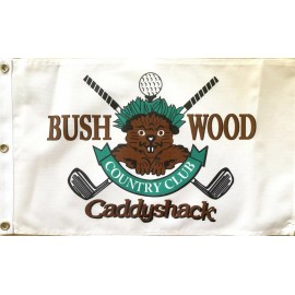 Caddyshack Bushwood Country Club Gopher logo golf 12x20 stiff fabric pin flag MT