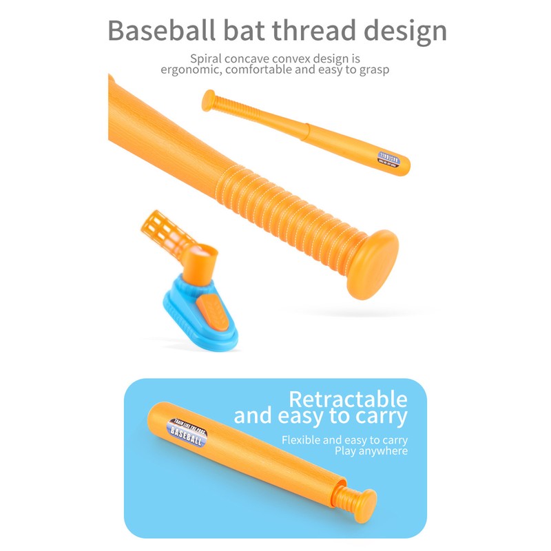 Kids Baseball Pitching Toy 3 Balls Baseball Bat Sports Leisure