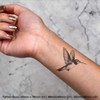 4 x 'Hummingbird in Flight' Temporary Tattoos - Water Resistant,