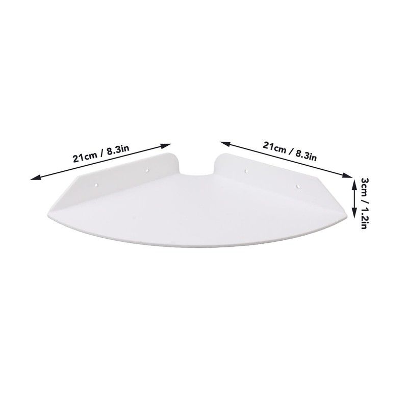 Fockety 2 Pcs Corner Shelf Wall Mount, Acrylic Quarter Round