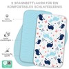 2 x fitted sheets made of 100% cotton with elastic