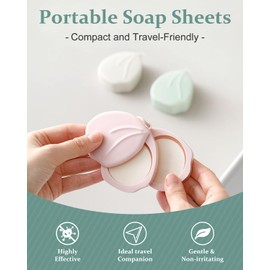Yukdanzly Paper Soap Sheets for Camping Essentials, 3 Boxes (270 Sheets) Disposable Portable Foaming Bath Slice Sheet for Travel Outdoor Hiking