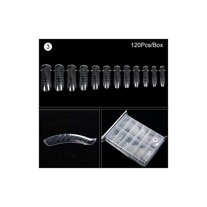KADS Nail Tips 12 Sizes/10PCS Dual Nail Foam UV Gel