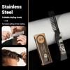 Metal Hair & Beard & Mustache Comb, Multifunctional Folding EDC
