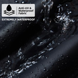 Waterproof Pizza Oven Cover for Blackstone 6825 6824, 16 inch Outdoor Pizza Oven Accessories, with Top Handle & Windproof Buckles in the Bottom, Black (Cover Only)