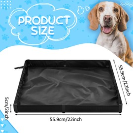 FoldTier Dog Pee Pad Holder Tray 22 x 22 inch Extra Large Portable Puppy Pad Holder Foldable Potty Pads Tray for Dogs with 4 Fixing Clips Dog Training Pad Holder High Side Waterproof Easy to Clean