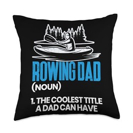 Rowing Lover Funny Rowing Dad Rower Boat Expert Graphic Throw Pillow