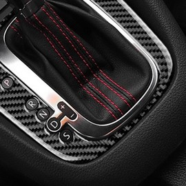 KUNGKIC Carbon Fiber Car Center Console Decoration Panel Gear Lever Gear Shift Cover Sticker Interior Trim for VOlkswagen VW Golf 6 GTI MK6 2008-2013 Scirocco 2009-2013 Accessories (Style B)