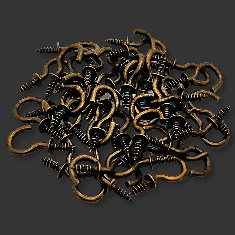 MYYZMY 120 Pcs 1/2 Inch Screw-in Hooks Nickel Plated Metal