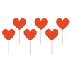 Heart Shaped Party Toppers for Cupcake Romantic Table Decoration for