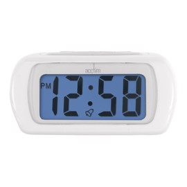 Acctim Auric Digital Alarm Clock Superbrite® Crescendo Alarm Large LCD Display White 12342