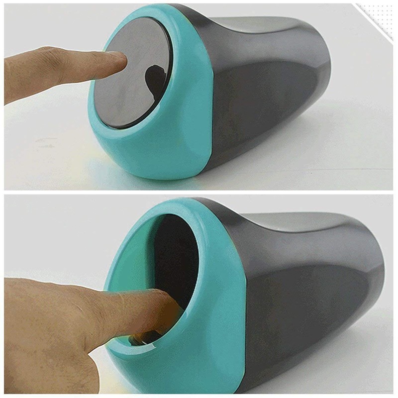 MRCARTOOL Mini Car Trash Can Plastic Garbage Bin 16x10x8CM Rubbish