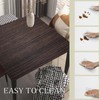 SPLINDO Wood Grain Square Table Cloth Fitted Tablecloth Cover Dark