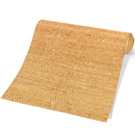 CanaanTree Peel and Stick Wallpaper, Self-Adhesive Bamboo Wallpaper Inlaid with Golden Foil, Removable Textured 3D Wallpaper Made of 100% Real Cork, 16.5"x118.1"(Corboo)