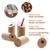 MAIXINNEW 6 Pcs Wooden Coat Hooks, Wall Mounted Wood Coat