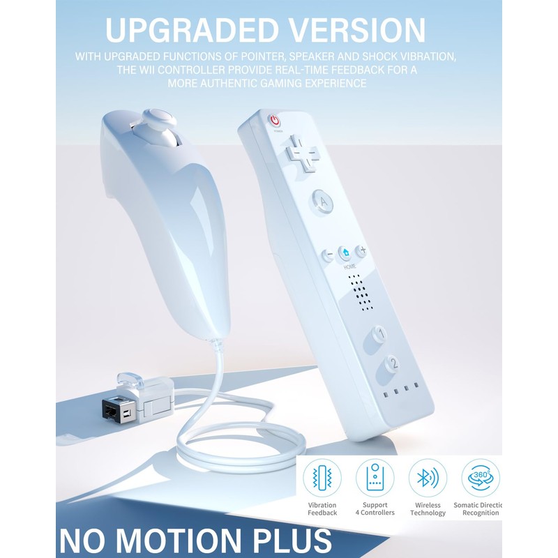 SONVIEE Remote Controller und Nunchuck Joystick Ersatz für Wii/Wii U