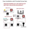 Battery Disconnect Switch, Gioyonil 12-48V Master Power Cut Shut Off