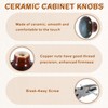 sourcing map Ceramic Cabinet Knobs, 15 Pcs Blue Round Shaped