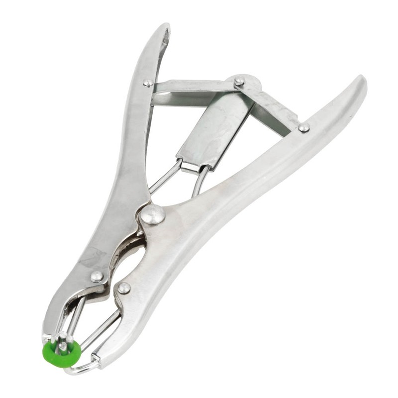 Stainless Steel Castration Pliers Clamp with 100PCS Tail Docking Rings